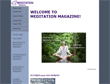 Tablet Screenshot of meditationmagazine.info